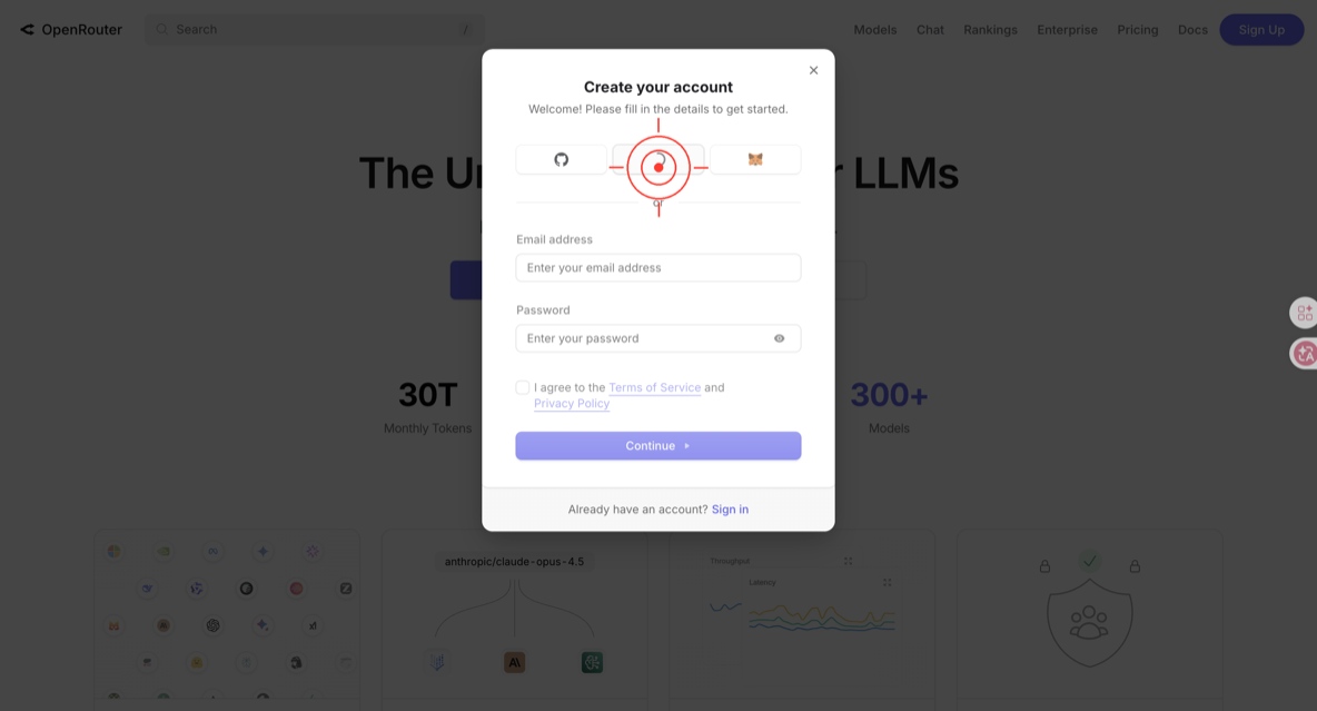 建立 OpenRouter API Key