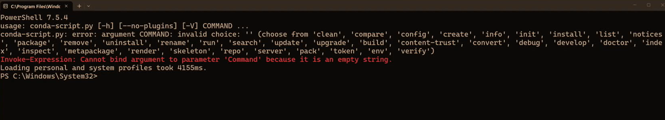 以系統管理員身份開啟 PowerShell
