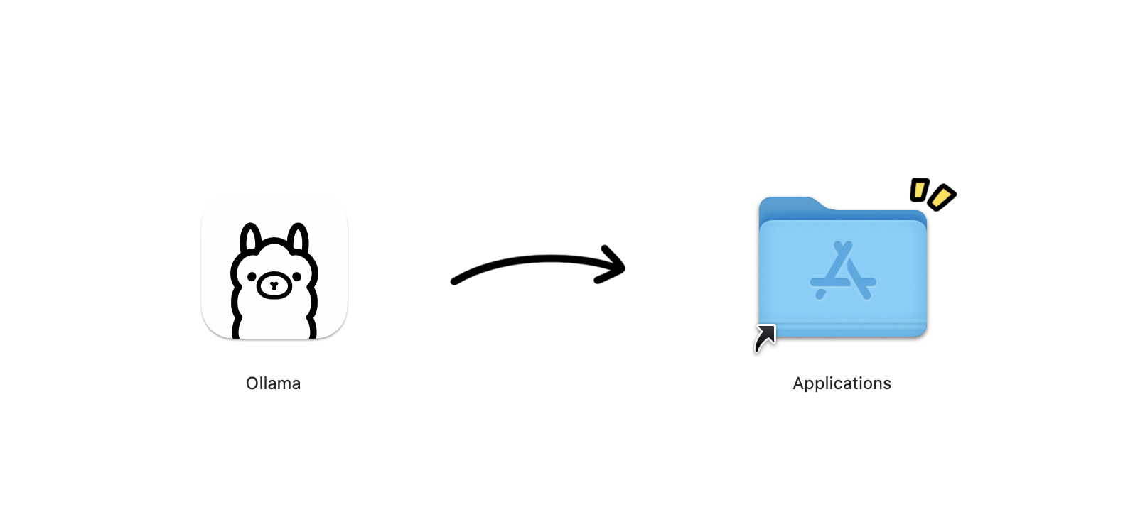 Ollama 首次啟動 macOS 設定畫面
